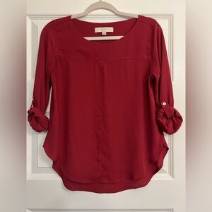 Ann Taylor LOFT Rich Red Women's Blouse